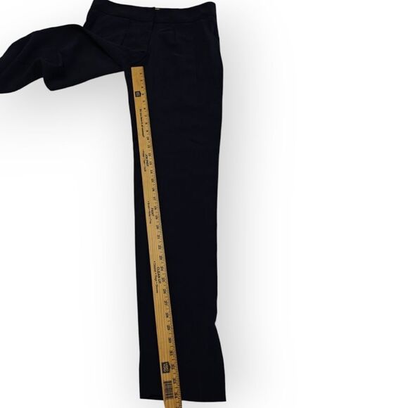 Anthropologie Daughters Of Liberation Cupro Blend Blue Straight Leg Pants Sz 4 - Picture 4 of 11